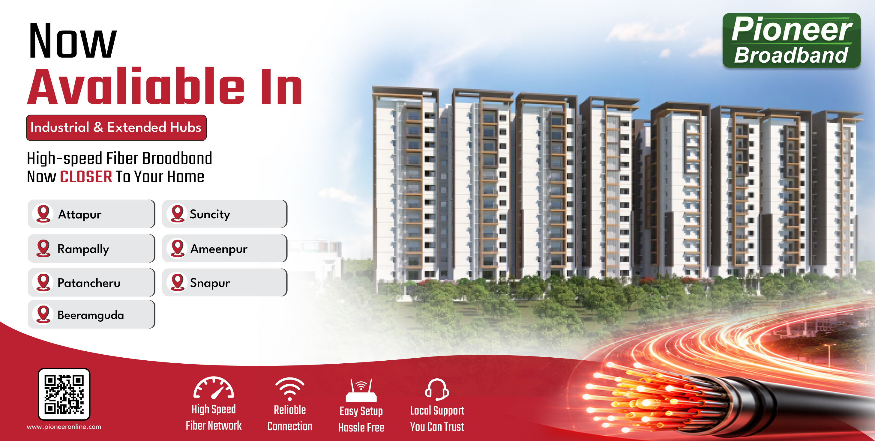 Broadband in Attapur, Patancheru & Rampally | Pioneer Online